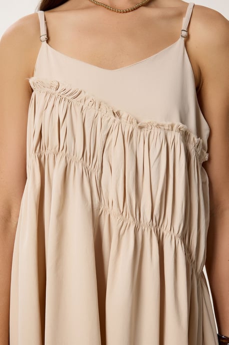 Rüschenshirt U-Ausschnitt Midi-Kleid - Image 4