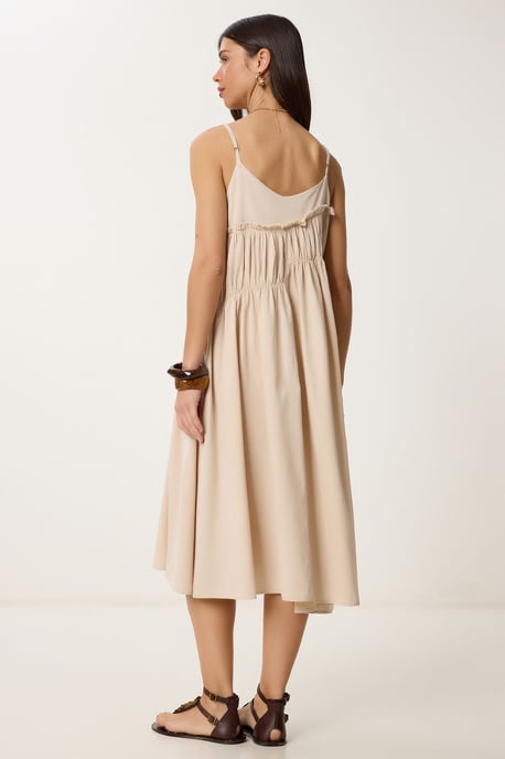 Rüschenshirt U-Ausschnitt Midi-Kleid - Image 5