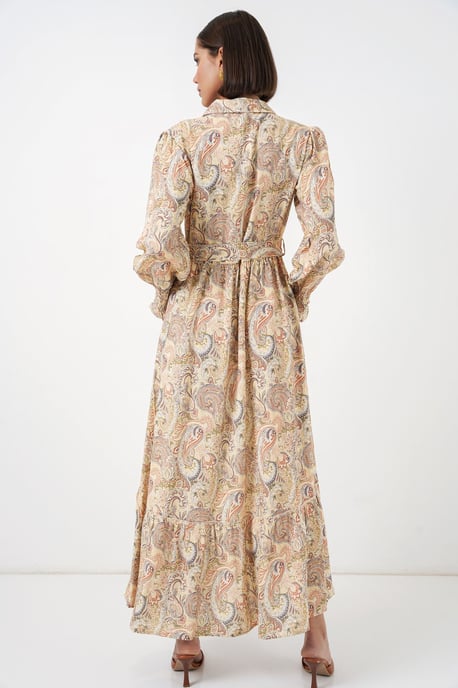 Paisley-Gürtel-Midi-Hemdkleid - Image 5