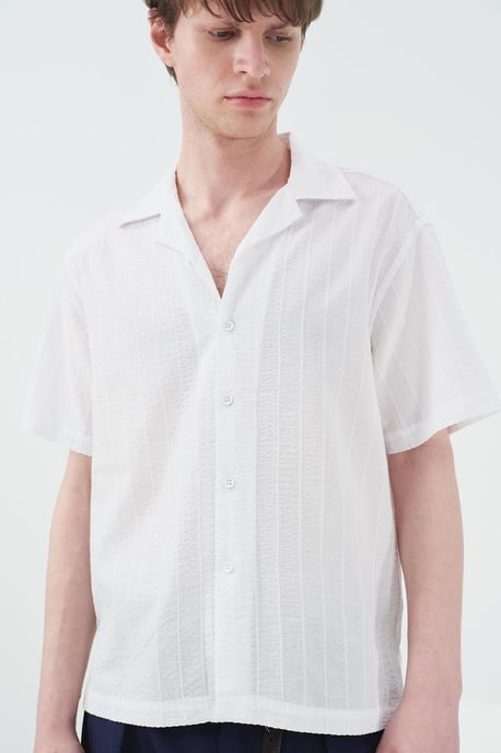 Kurzarmstrukturshirt aus Baumwolle - Image 2