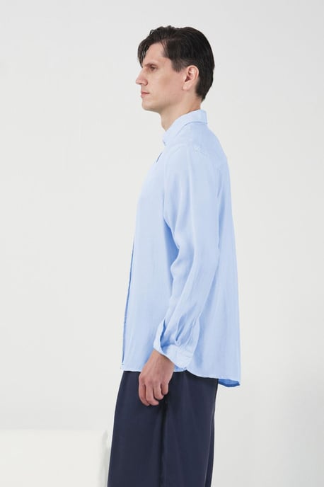 Regulär geschnittenes Button-Up Popeline-Hemd - Image 2