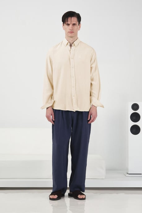 Langarm-Button-Up Tencel-Hemd - Image 2