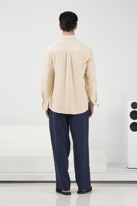 Langarm-Button-Up Tencel-Hemd - Image 3