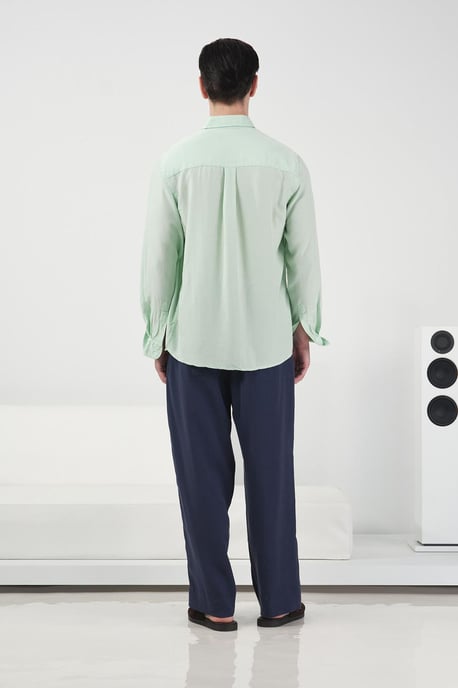Herren Hemd mit regulärer Passform, Knopfkragen, unifarben aus Tencel - Image 5