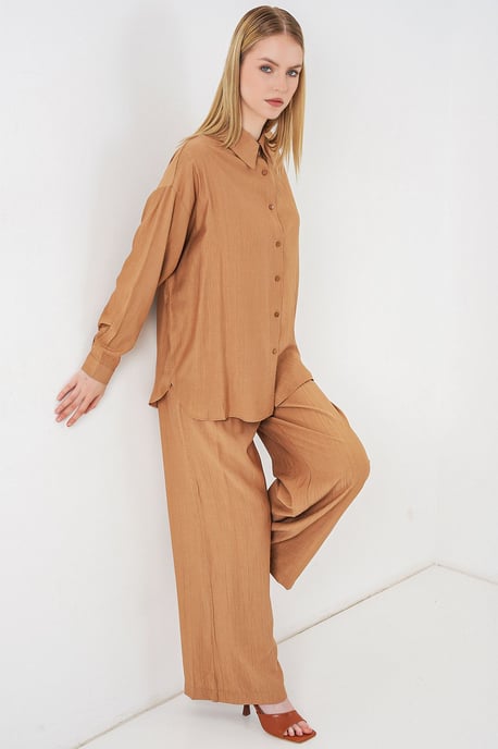 Strukturiertes Button-Down Langarmhemd - Image 3