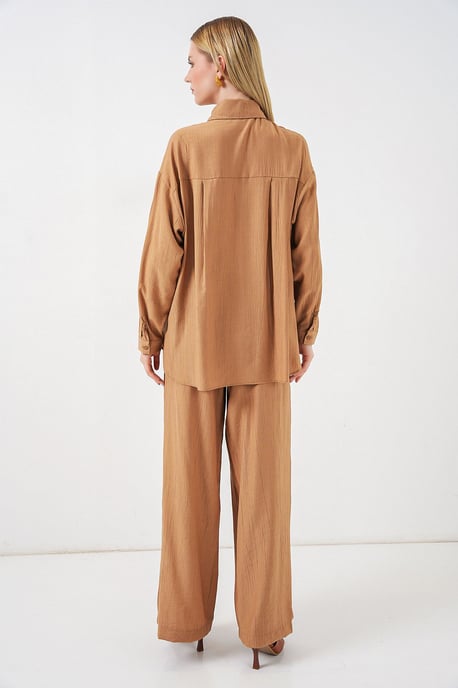 Strukturiertes Button-Down Langarmhemd - Image 6