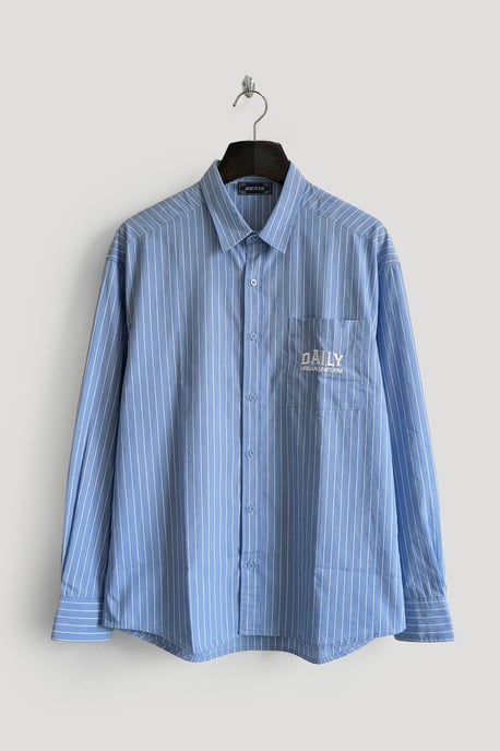 Gestreiftes Langarmshirt für Herren mit Stickerei - Image 1