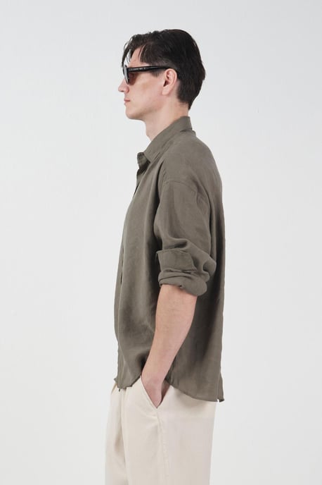 Oversized Blusenhemd mit langen Ärmeln - Image 4
