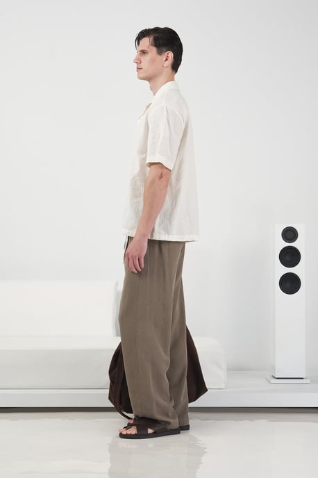 Paillettiertes Muster Regular Fit Jacquard Hemd - Image 3