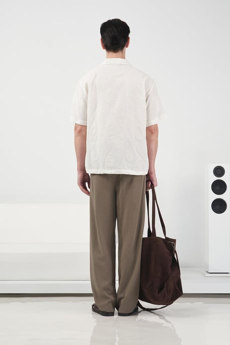Paillettiertes Muster Regular Fit Jacquard Hemd - Image 4