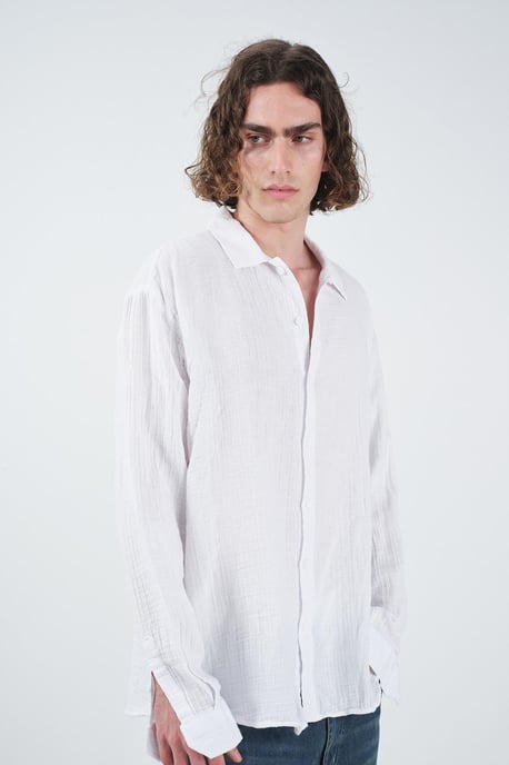 Entspanntes Passform Texturiertes Langarmshirt - Image 3