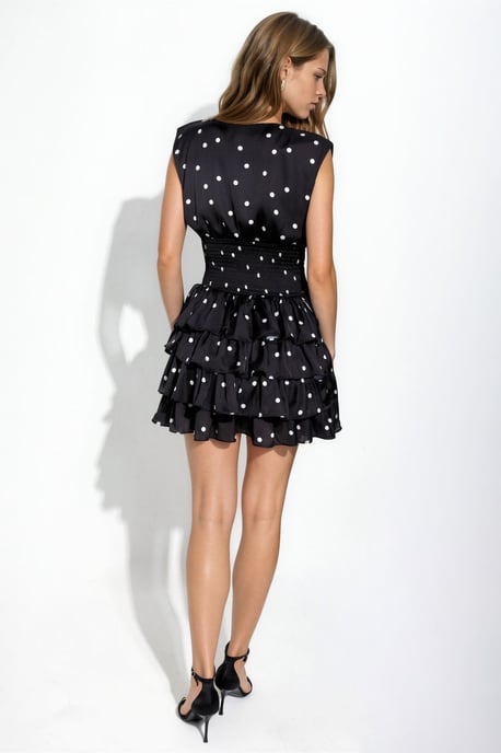 Polka Dot Satin-Minikleid - Image 3