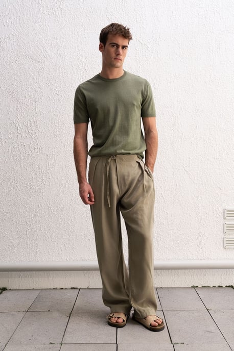 Herren Rundhals-Rippenshirt - Image 4