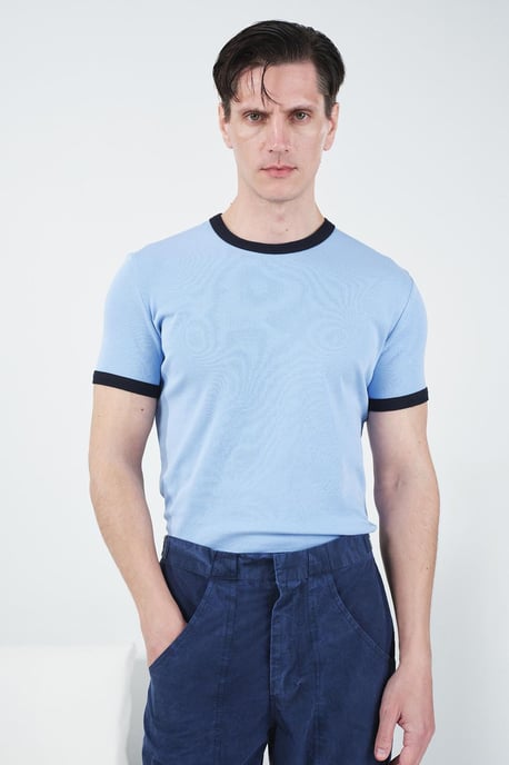 Crewneck-T-Shirt mit Kontrastbesatz - Image 3