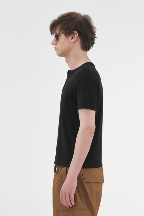 Slim Fit Rundhals Baumwoll-T-Shirt - Image 3