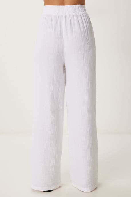 Weite Hosen mit Bindegürtel und Bindungsdetails - Image 6