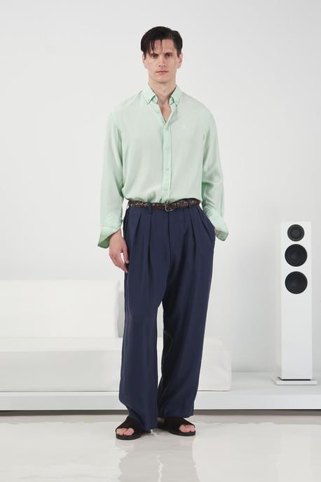 Hochgeschnittene weite Faltenhose - Image 1