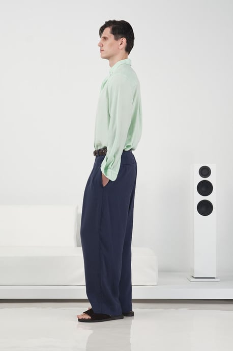 Hochgeschnittene weite Faltenhose - Image 2