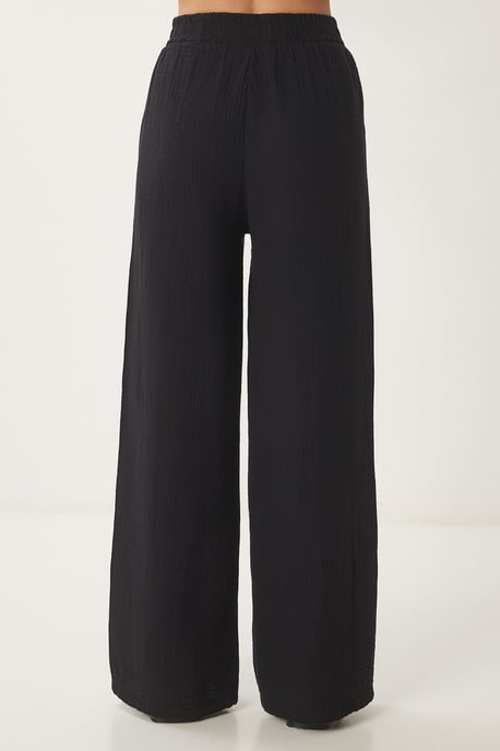 Weite Hosen mit Bindegürtel und Bindungsdetails - Image 6