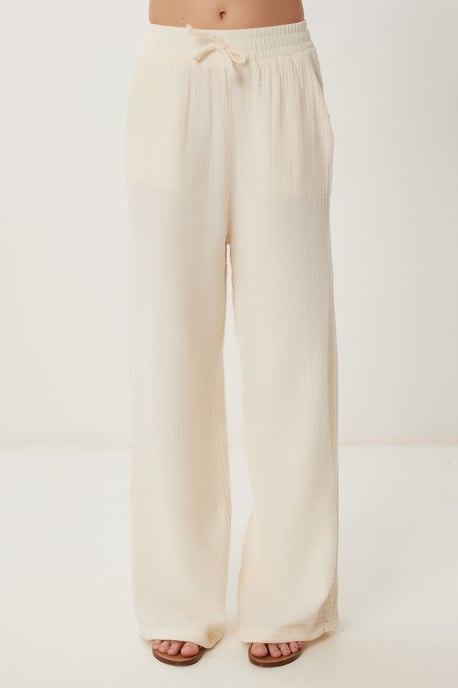 Weite Hosen mit Bindegürtel und Bindungsdetails - Image 3