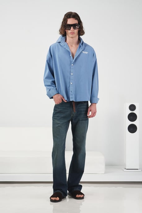 Besticktes Textdruck Langarmshirt - Image 1