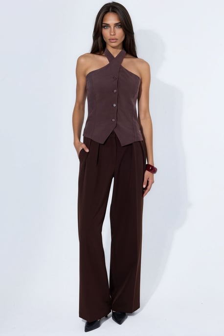 Modal-Mix Halter-Tie Fitted Weste - Image 2