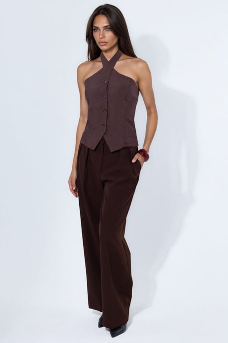 Modal-Mix Halter-Tie Fitted Weste - Image 6