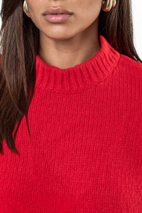 Lässiger Schnitt Rundhals-Strickpullover - Image 4