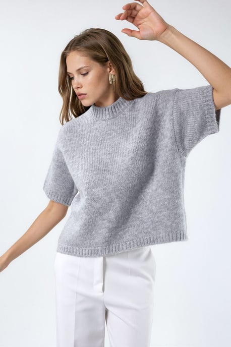 Lässiger Crew-Neck Strickpullover - Image 1