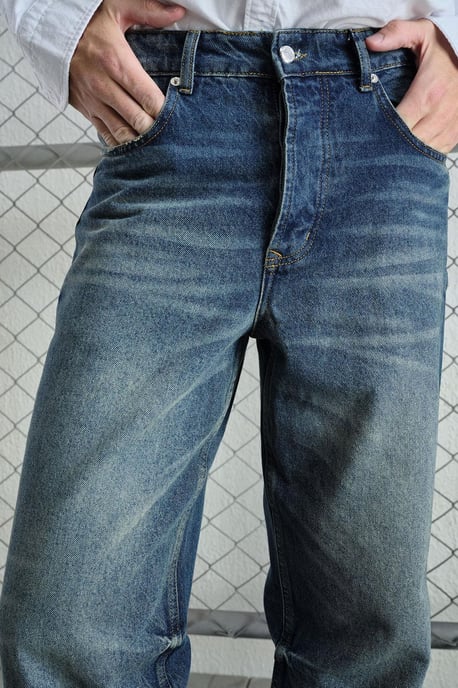 Herren Mid-Waist Geradeleg-Denim-Jeans - Image 4