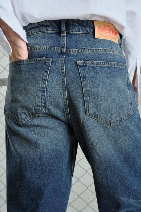 Herren Mid-Waist Geradeleg-Denim-Jeans - Image 5