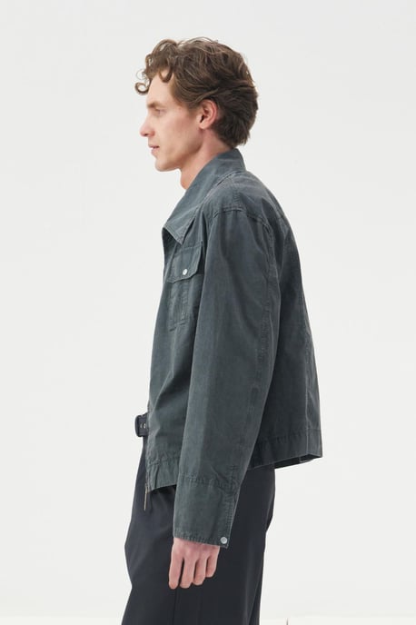Regulär geschnittene Baumwolljacke mit Reißverschluss - Image 2