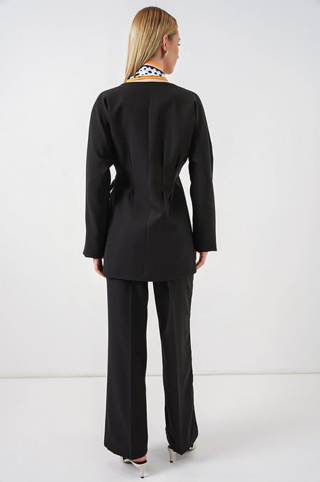 Langes Gürteltuch V-Ausschnitt Jacket - Image 6