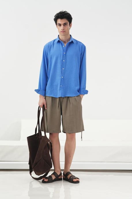 Hüfthoheweite Tencel-Shorts - Image 1