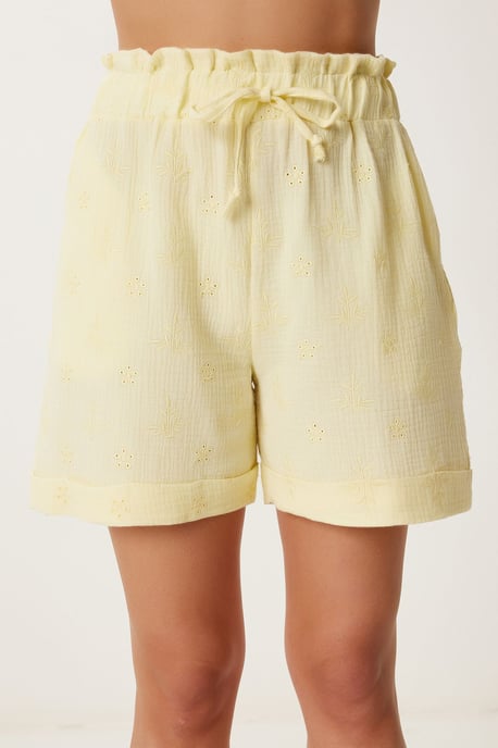 Hochtaillierte Mini-Shorts mit Bindeband und Binde-Detail - Image 3