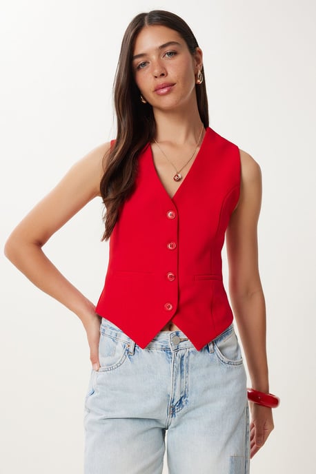 Crop-Button-Weste - Image 2