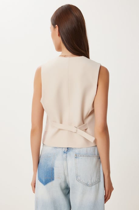 Crop-Button-Weste - Image 6