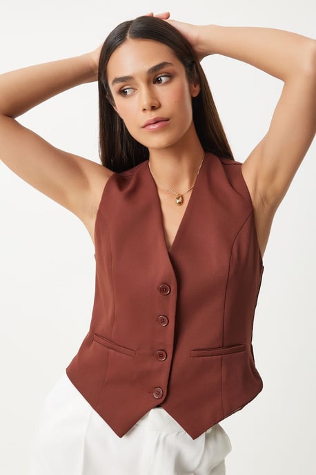Crop-Button-Weste - Image 3