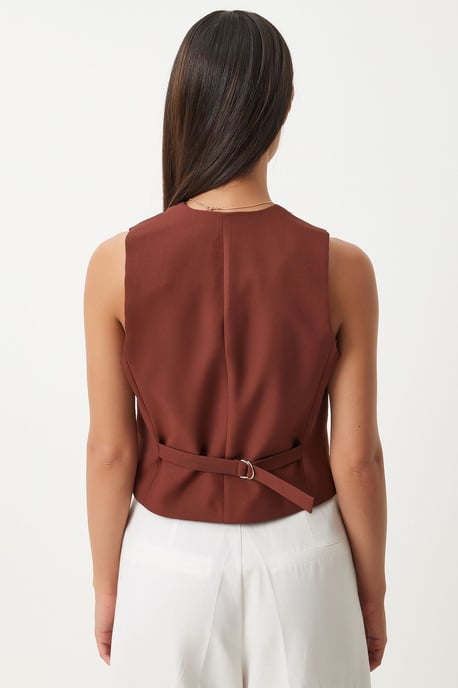 Crop-Button-Weste - Image 6