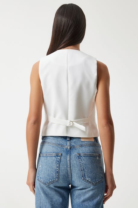 Crop-Button-Weste - Image 5