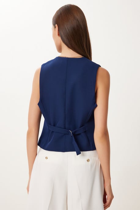 Crop-Button-Weste - Image 4