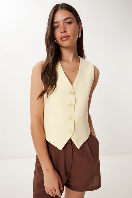 Crop-Button-Weste - Image 2
