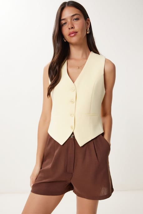 Crop-Button-Weste - Image 3