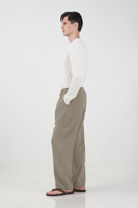 Hoch taillierte gefaltete Anzughose - Image 3