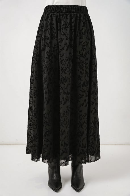 Blumenkleid Hohe Taille Maxi-Rock - Image 2