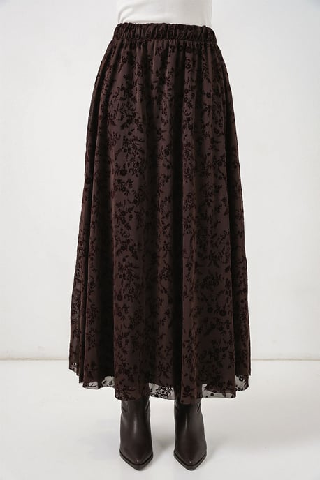 Blumenkleid Hohe Taille Maxi-Rock - Image 2