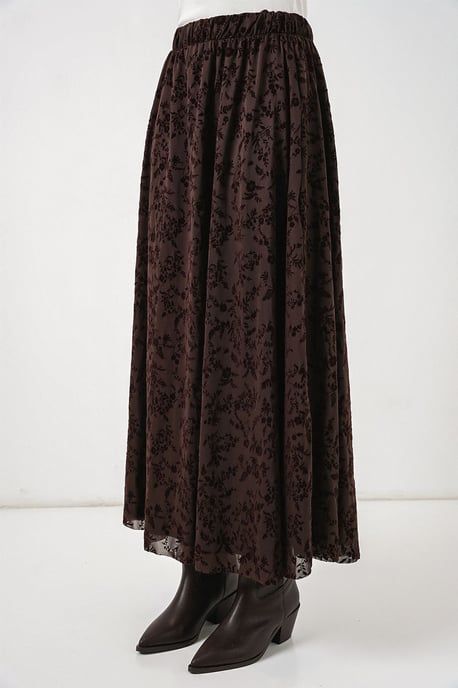 Blumenkleid Hohe Taille Maxi-Rock - Image 4