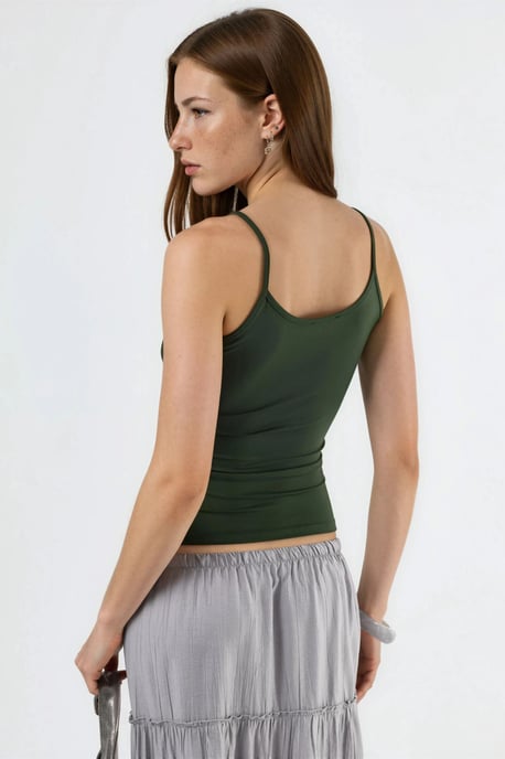 Fitted U-Hals Stricktanktop - Image 3