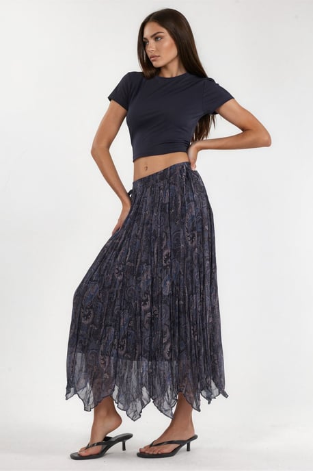 Hochtaillierter Paisley-Midi-Rock - Image 2