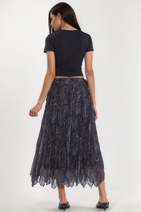 Hochtaillierter Paisley-Midi-Rock - Image 3